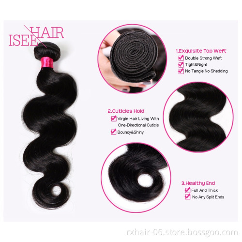 Brazilian Virgin Hair Body Wave Unprocessed Brazilian Hair Bundles Pieces
